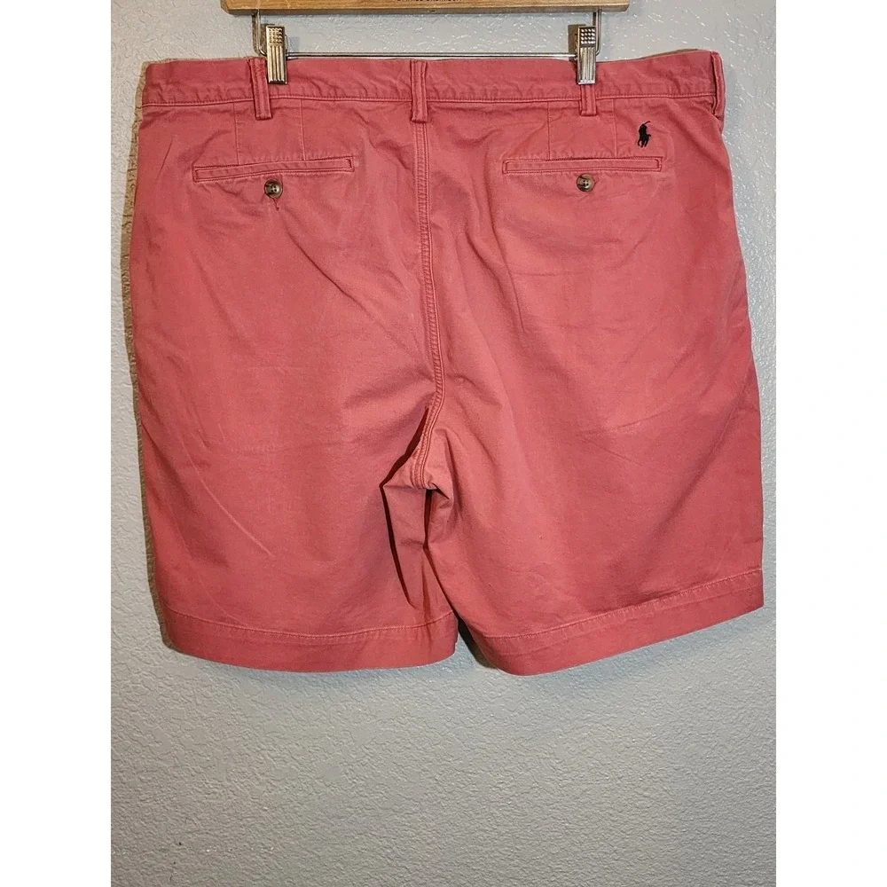 Polo Ralph Lauren Men's Chino Shorts Size 40 Coral Pink 9 Inseam 100%‎ Cotton